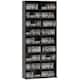 image 1 of HOMCOM 640 CD360 DVD Storage Unit, Blu-ray Media Storage Shelf with 18 Compartments and 14 Adjustable Shelves, CD Tower for Living Room, Bedroom, Office, Black | Black