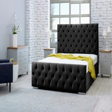 Macono Plush Double Bed Frame - Black