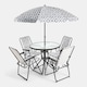 image 1 of OHS 6 Piece Patio Set Outdoor Table Chairs Parasol Garden Furniture