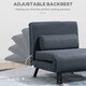 image 5 of HOMCOM Single Folding 5 Position Convertible Sleeper Sofa Bed Black