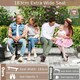 image 7 of COSTWAY Patio 183cm Extra Long Bench Outdoor Backless Bench Brown