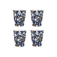 Winter Foxes Ceramic Egg Cups - Set of 4