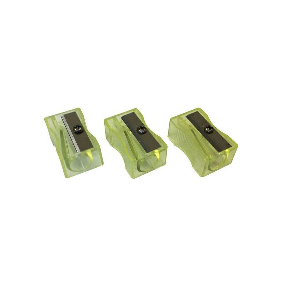 image 1 of Pack of 100 Yellow Translucent Pencil Sharpeners