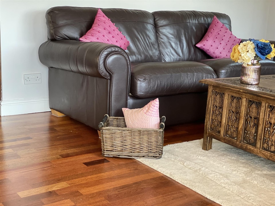 image 1 of Kitchen Log Fireplace Wicker Storage Basket With Handles Xmas Empty Hamper Basket Brown Medium 38 x 30 x 18 cm | Brown | Brown