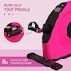 image 7 of SPORTNOW Mini Exercise Bike, Under Desk Bike for Legs, Arms Workout, Pink