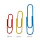 image 2 of Pack of 100 Assorted Coloured Paper Clips 33mm