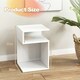 image 2 of COSTWAY S-shaped Side Table Sofa End Table | White