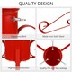 image 4 of Holly International Traditional Metal Scroll Leg Christmas Tree Stand for Real Trees to 2.4m - Red