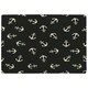 image 1 of Anchors on Black Background (Rug) Black | Large: 140x200cm