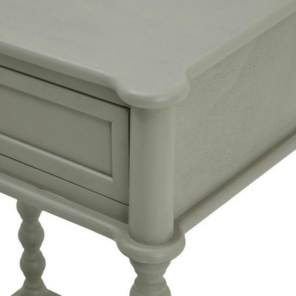 image 1 of The Camden Collection One Drawer Side Table - Wood - L38 x W50 x H75 cm - Grey Grey