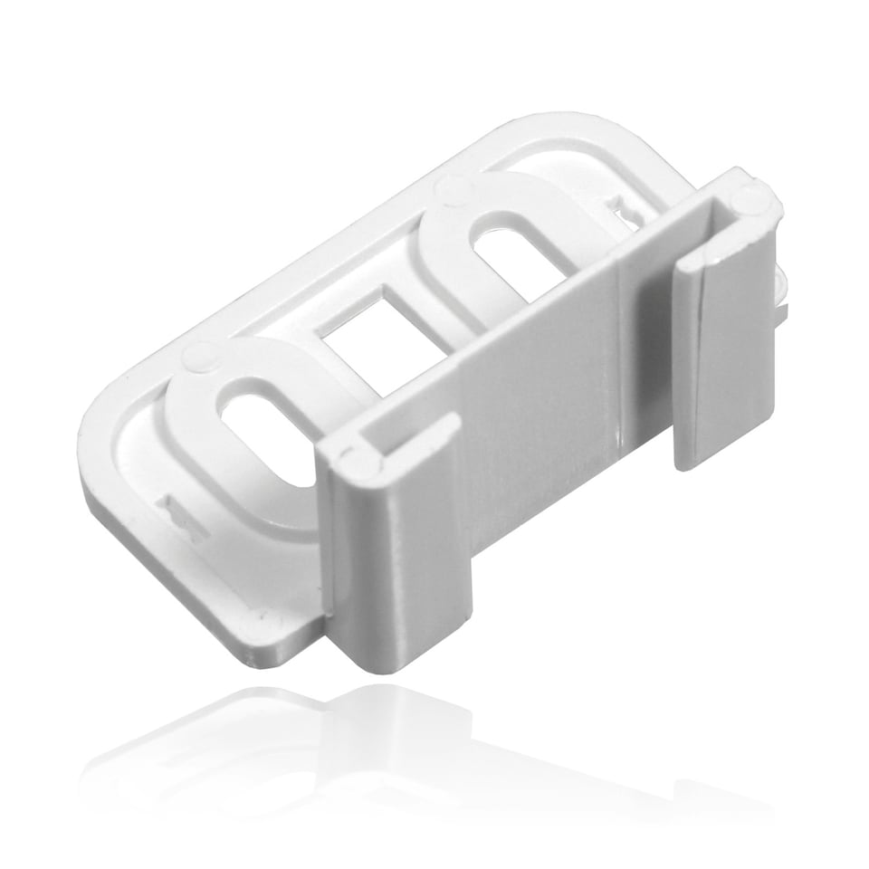 image 1 of SPARES2GO UNIVERSAL Integrated Fridge Door Slide Mounting Bracket Slider Kit (pack of 4) White