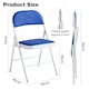 image 5 of Set of 6 Folding Dining Chairs with Metal Frame and Padded Seats