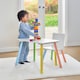 image 5 of Rainbow Table and Chair & Bookshelf Set - White & Blue