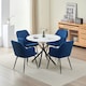 image 3 of Seattle Dining Table with 4 Charlotte Velvet Chairs Grey