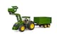 image 5 of Bruder John Deere 7R 350 frontloader and tandemaxle tipping trailer Construction Loader Model