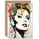 image 1 of Gold Female Retro Glamour Wife Birthday Card