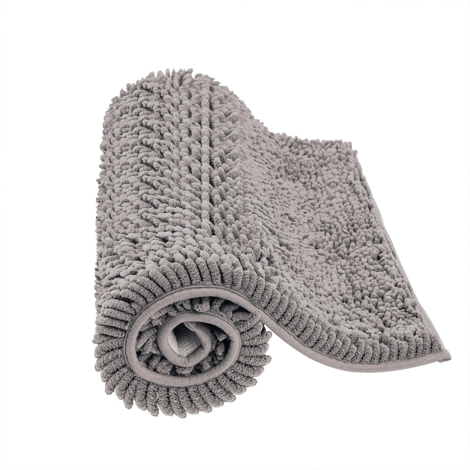 image 1 of Non Slip Bath Mat Water Absorbent Shower Mats Machine Washable Bathroom Rug, Grey | Grey