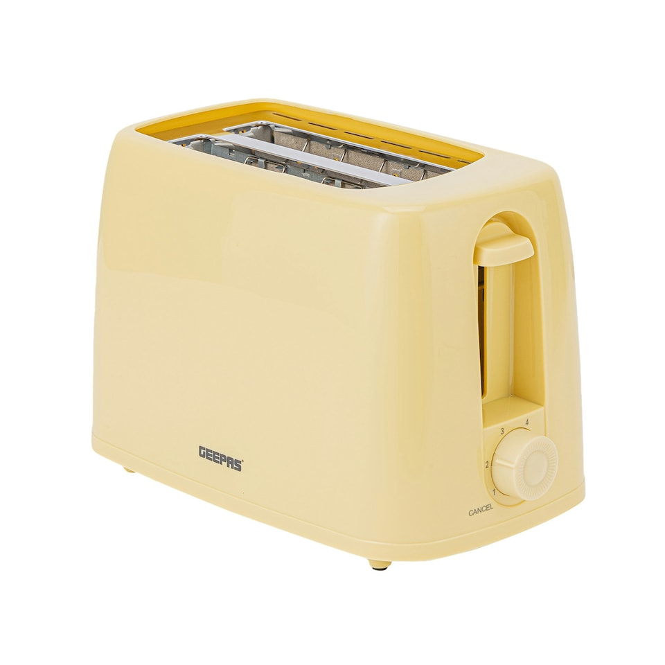 image 1 of GEEPAS 2 Slice Bread Toaster with 6 Level Browning Control - 650W,Beige