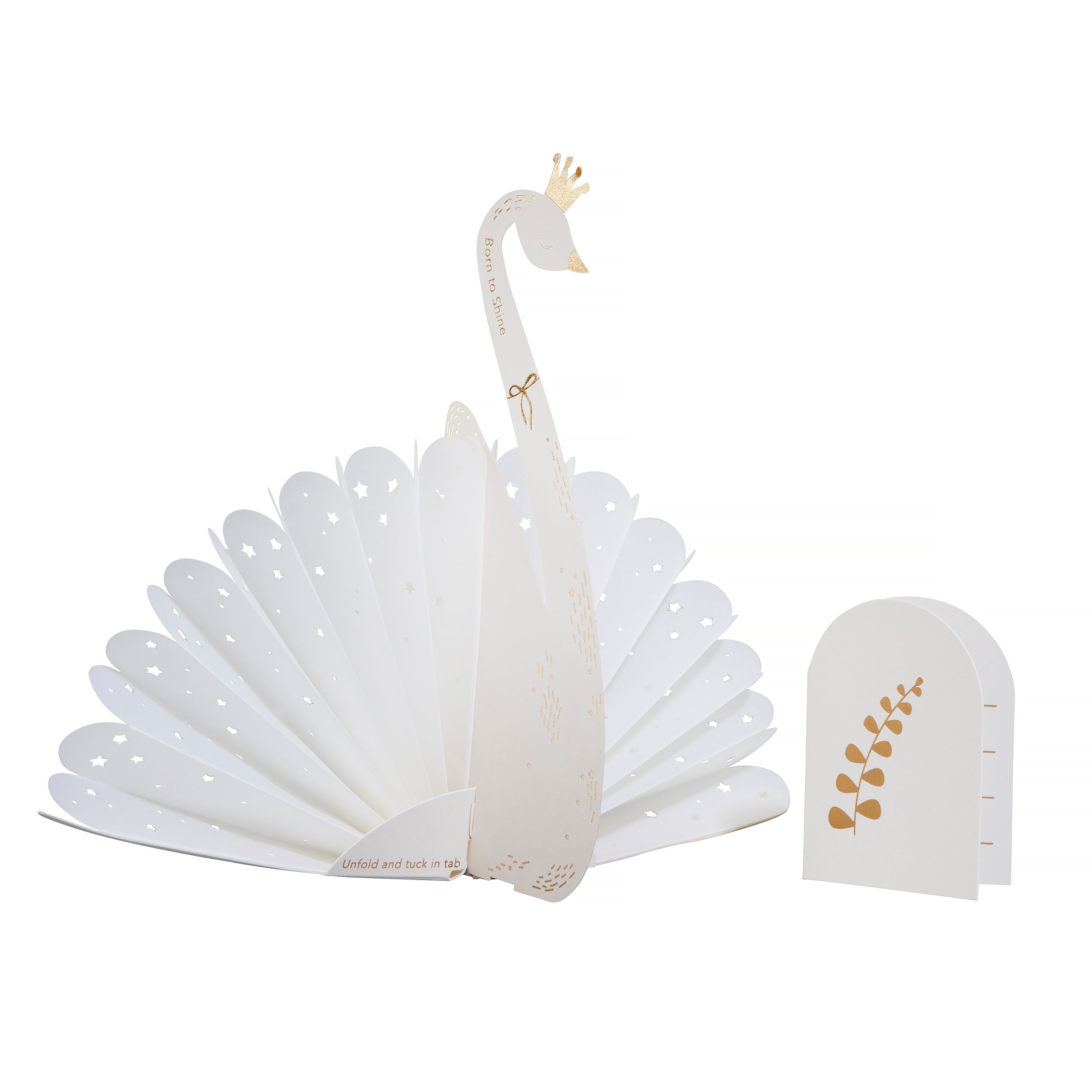 Paper Fable Hallmark Hall And Co Premium Card - 3D Pop-Up White Swan - Paper Fables ...