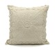 image 1 of Floral Crochet Detail Cushion - 45cm x 45cm | Cream | Layla
