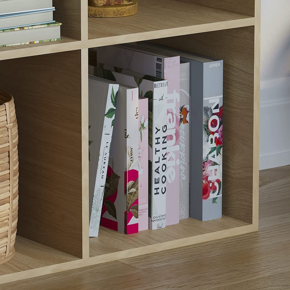 image 1 of Vida Designs Durham 2x2 Cube Storage Bookcase Display Unit, Oak