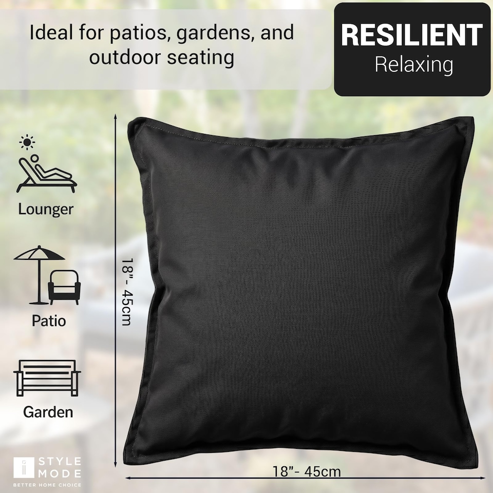 image 1 of Waterproof Indoor & Outdoor Cushions 60 x 60cm – Pack of 2|Garden Patio Sofa Scatter Cushions