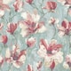 image 1 of Grandeco Camilla Floral Vinyl Wallpaper - Pink/Teal - 10m x 53cm Pink