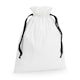 image 1 of Westford Mill Cotton Bag - Soft White/Black - 22cm x 15cm White | 22cm x 15cm