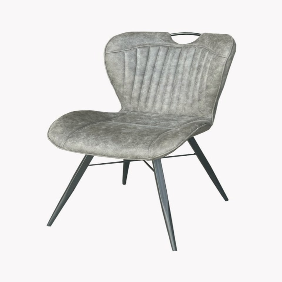 image 1 of Dining Fabric Chair with Metal Legs (Set of 2) - Grey/Black - Assembly Required Grey