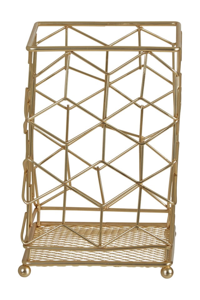 image 1 of Vertex Contour Matte Gold Utensil Holder