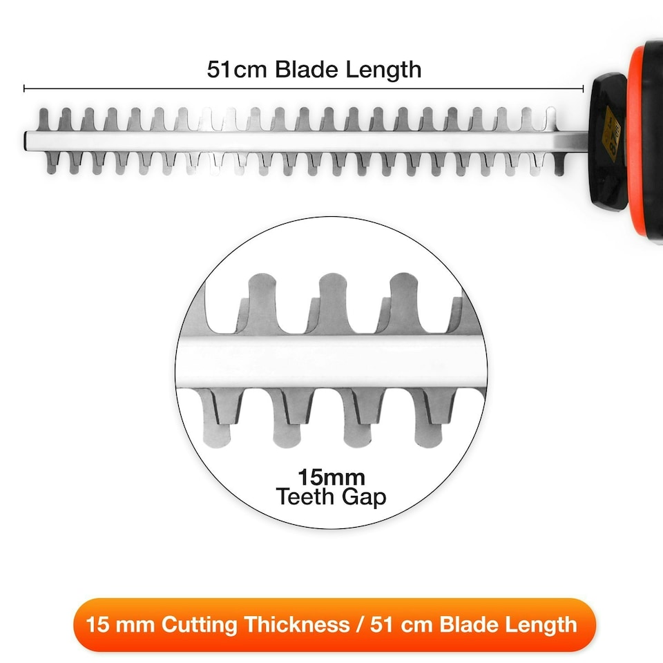 image 1 of Terratek 20V Cordless Hedge Trimmer 1 Battery & 1 Charger | Grey | Grey | 1
