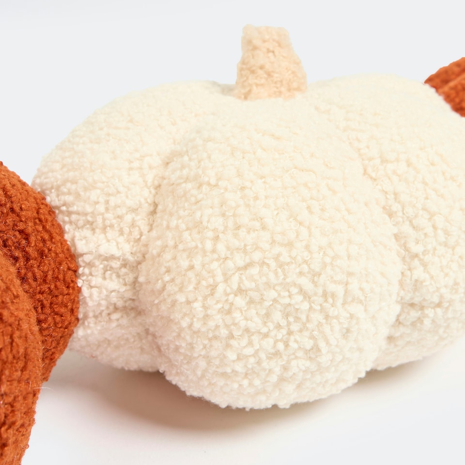 image 1 of OHS Pumpkin Halloween Autumn Fall Decor Draft Door Guard Stop Soft Plump Plush Draught Excluder