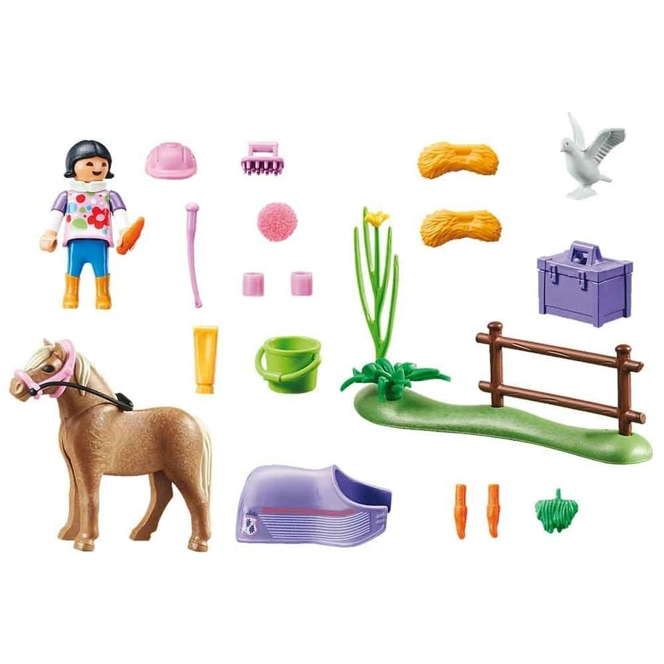 image 1 of Playmobil Country Collectible Icelandic Pony Figure Pack with Accessories