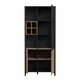 image 4 of High Rock Display Cabinet in Matt Black/Riviera Oak