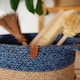 image 5 of Jute Handwoven Storage Basket (Blue)