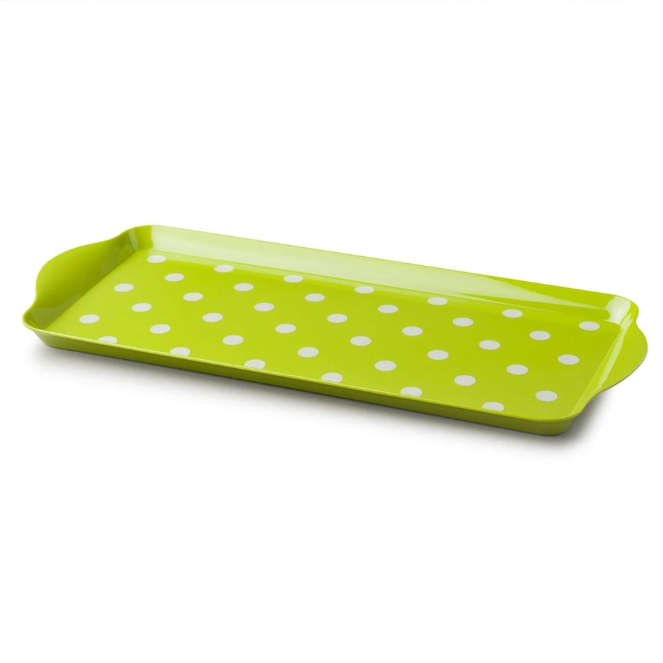 image 1 of Melamine Dotty Sandwich Tray Green