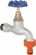image 1 of Cast Iron Garden Hose Tap 3/4 BSP Inlet Faucet Valve fits Hozelock / Gardena | Chrome