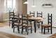 image 1 of Corona Charcoal Large Extending Table & 6 Chairs Set Solid Wood Mexican Pine Wooden Large Long Kitchen Dark Grey