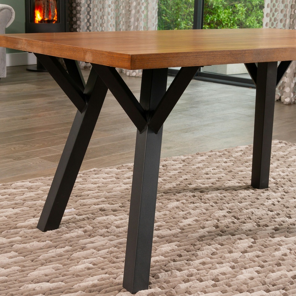 image 1 of Verona 140cm Wooden Veneer Dining Table