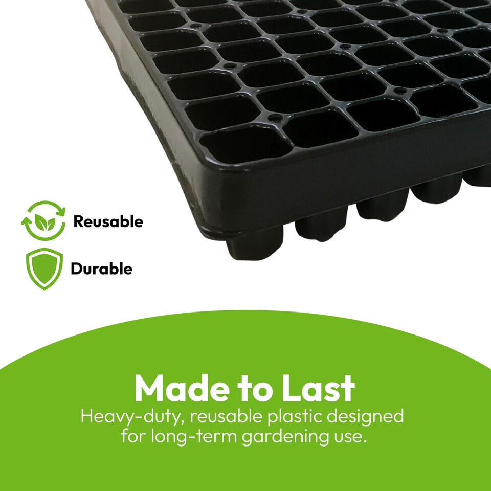 image 1 of 390 Cell Plug Trays Seedling Propagation Trays with Drainage Holes Pack of 8