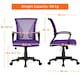 image 3 of Yaheetech Ergonomic Mesh Office Chair Mid-Back 360° Rolling Casters | Purple