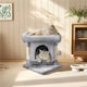 image 6 of Yaheetech 50 cm 2-Level Cat Tree with Condo Light Grey