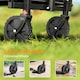 image 7 of Outsunny 62L Festival Trolley on Wheels, Garden Folding Trolley Cart, 120kg Heavy Duty Collapsible Folding Wagon with Adjustable Handle and Carrying Bag for Beach, Camping, Festival, Grey