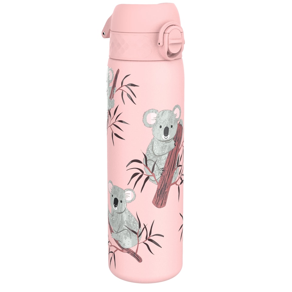 image 1 of Leak Proof Slim Water Bottle, Vacuum Insulated, 500ml (17oz) | Pink | Koala | One Size