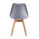 image 5 of Set of 2 Dining Chairs with Solid Wooden Legs and Seat Cushion Pad Grey - Eva by MCC
