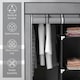 image 6 of HOMCOM Portable Fabric Wardrobe with 5 Shelves and 3 Fabric Drawers, Grey