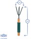 image 2 of Green Blade Cushion Grip Handle Hand Rake - Brown