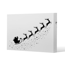 Santa claus flying (canvas) 152 x 101 x 4cm