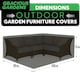 image 2 of Gracious Gardens Rectangular 150x90x75cm Outdoor Patio Waterproof Garden Furniture Rattan Cover