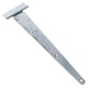 image 4 of 16in / 400mm Heavy Duty T Tee Hinges For Shed + Garden Gates Zinc Plated 4pc Silver
